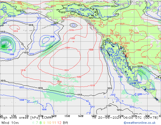 Windvelden ECMWF do 20.06.2024 06 UTC
