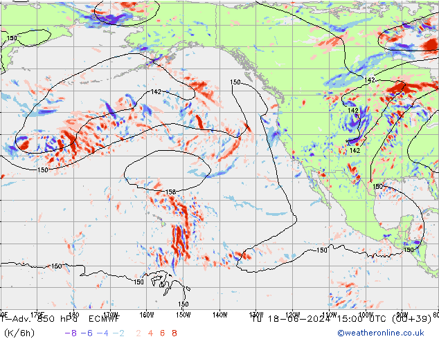 T-Adv. 850 hPa ECMWF mar 18.06.2024 15 UTC