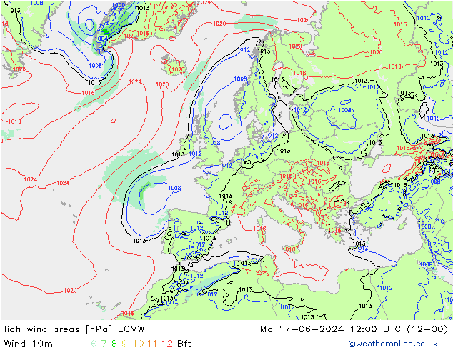 Sturmfelder ECMWF Mo 17.06.2024 12 UTC