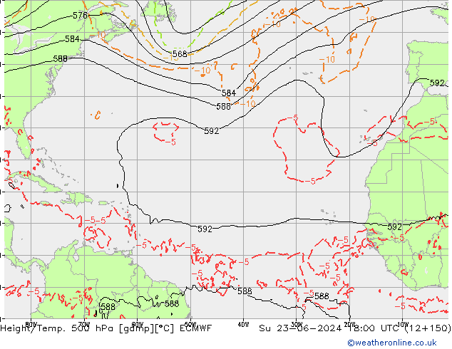 Z500/Rain (+SLP)/Z850 ECMWF Ne 23.06.2024 18 UTC