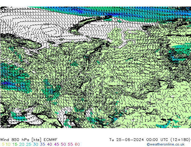 Viento 850 hPa ECMWF mar 25.06.2024 00 UTC