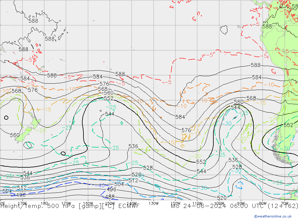 Z500/Regen(+SLP)/Z850 ECMWF ma 24.06.2024 06 UTC