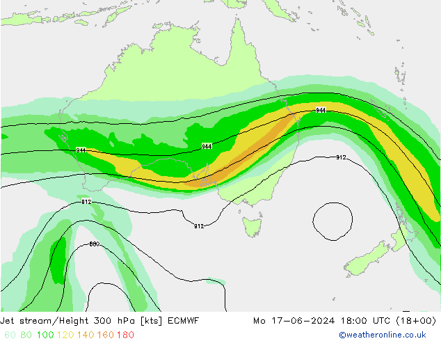 Straalstroom ECMWF ma 17.06.2024 18 UTC