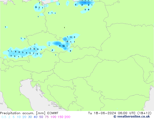 Precipitation accum. ECMWF  18.06.2024 06 UTC