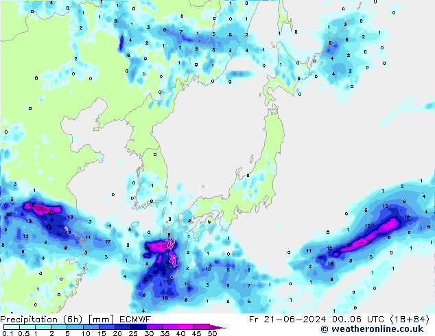 Z500/Rain (+SLP)/Z850 ECMWF Pá 21.06.2024 06 UTC