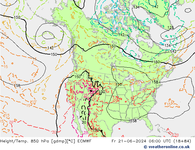 Yükseklik/Sıc. 850 hPa ECMWF Cu 21.06.2024 06 UTC