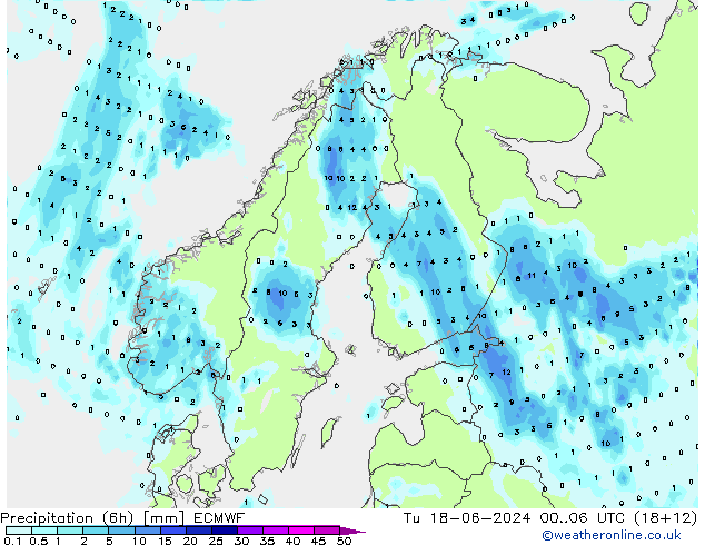 Z500/Regen(+SLP)/Z850 ECMWF di 18.06.2024 06 UTC