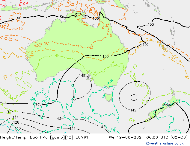Z500/Rain (+SLP)/Z850 ECMWF St 19.06.2024 06 UTC