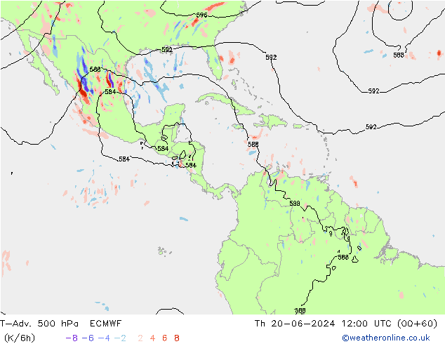 T-Adv. 500 hPa ECMWF Per 20.06.2024 12 UTC
