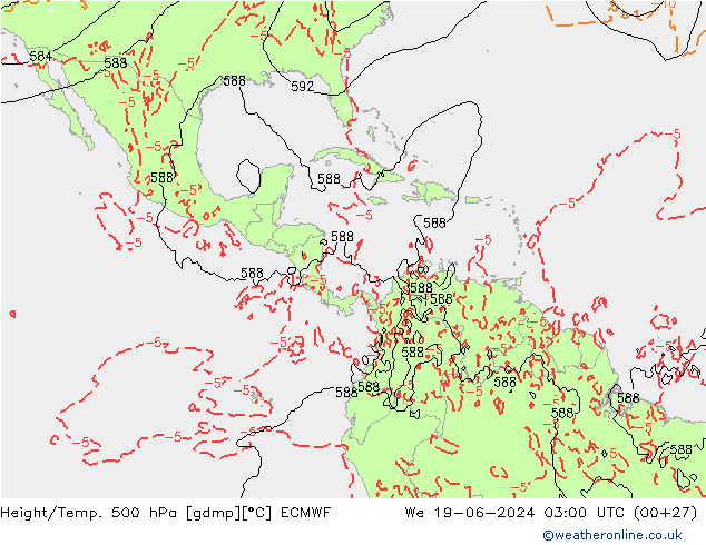 Geop./Temp. 500 hPa ECMWF mié 19.06.2024 03 UTC