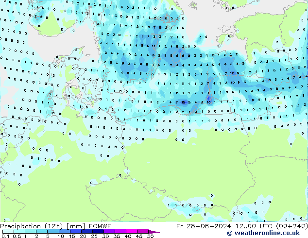 Precipitação (12h) ECMWF Sex 28.06.2024 00 UTC