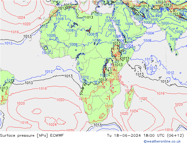 pression de l'air ECMWF mar 18.06.2024 18 UTC