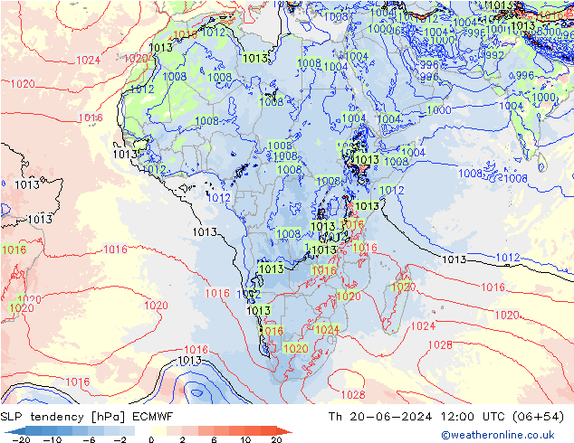 tendencja ECMWF czw. 20.06.2024 12 UTC