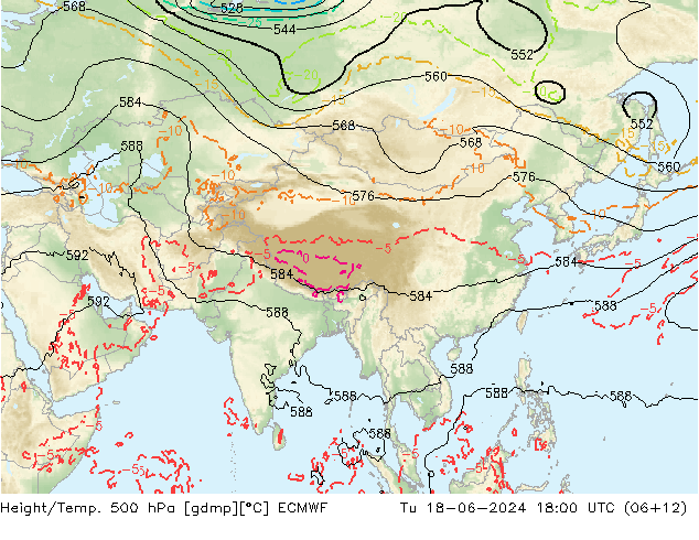 Z500/Rain (+SLP)/Z850 ECMWF mar 18.06.2024 18 UTC