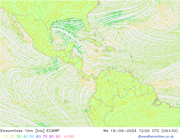 Rüzgar 10m ECMWF Çar 19.06.2024 12 UTC