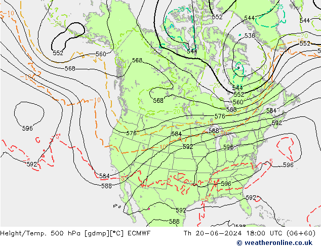 Z500/Regen(+SLP)/Z850 ECMWF do 20.06.2024 18 UTC