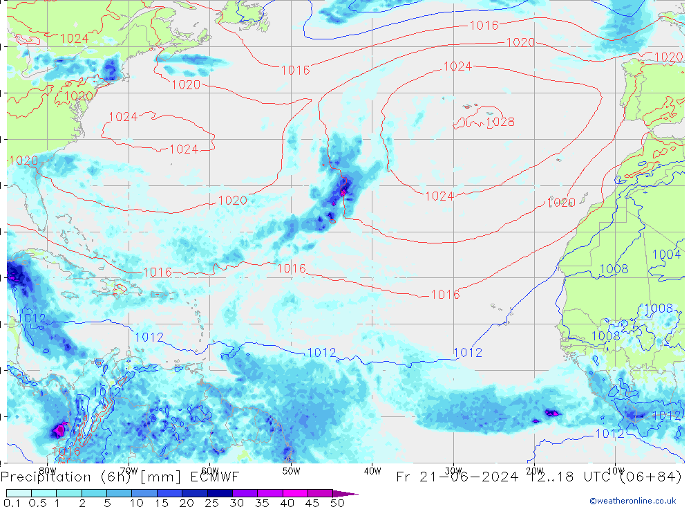 Z500/Rain (+SLP)/Z850 ECMWF vie 21.06.2024 18 UTC