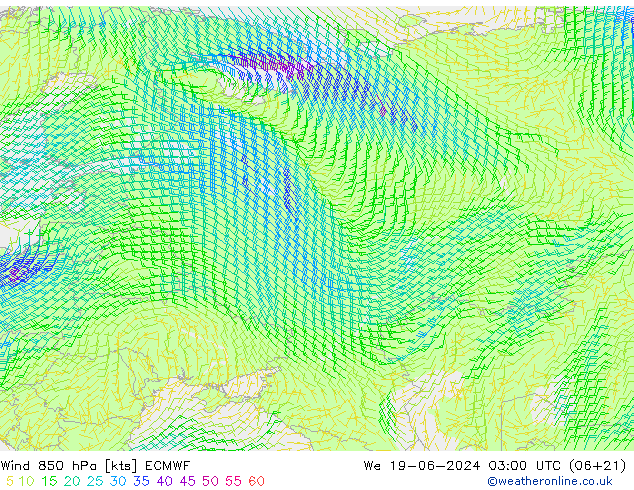  850 hPa ECMWF  19.06.2024 03 UTC