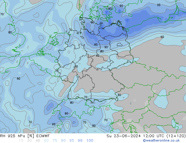 RV 925 hPa ECMWF zo 23.06.2024 12 UTC