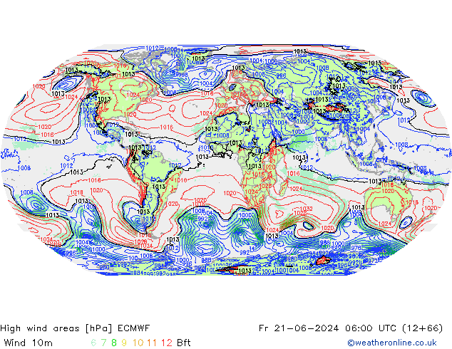 yüksek rüzgarlı alanlar ECMWF Cu 21.06.2024 06 UTC