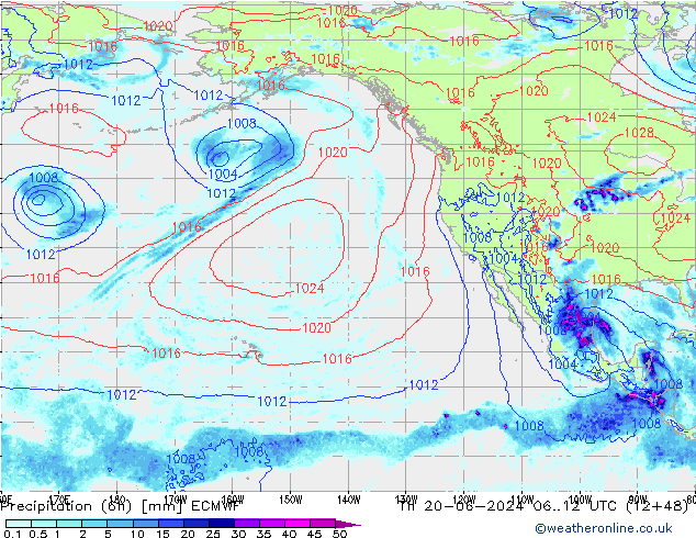 Yağış 6sa/Rüz. 10m/950 ECMWF Per 20.06.2024 12 UTC