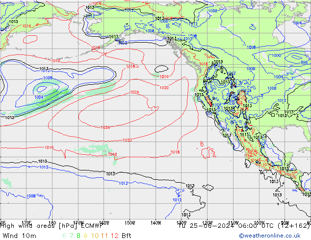 High wind areas ECMWF Ter 25.06.2024 06 UTC