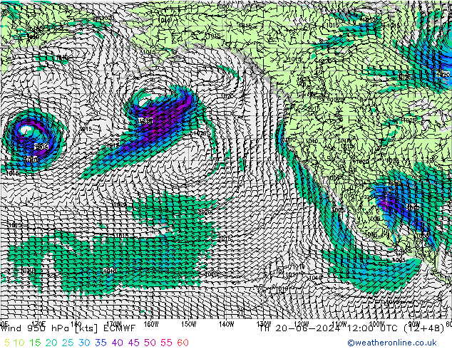 Yağış 6sa/Rüz. 10m/950 ECMWF Per 20.06.2024 12 UTC