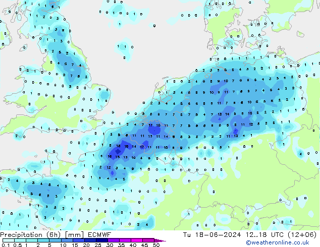 Z500/Rain (+SLP)/Z850 ECMWF Di 18.06.2024 18 UTC