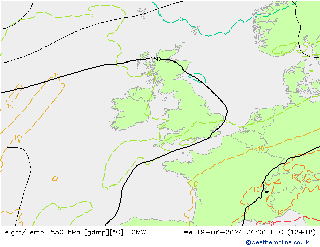 Z500/Rain (+SLP)/Z850 ECMWF mié 19.06.2024 06 UTC