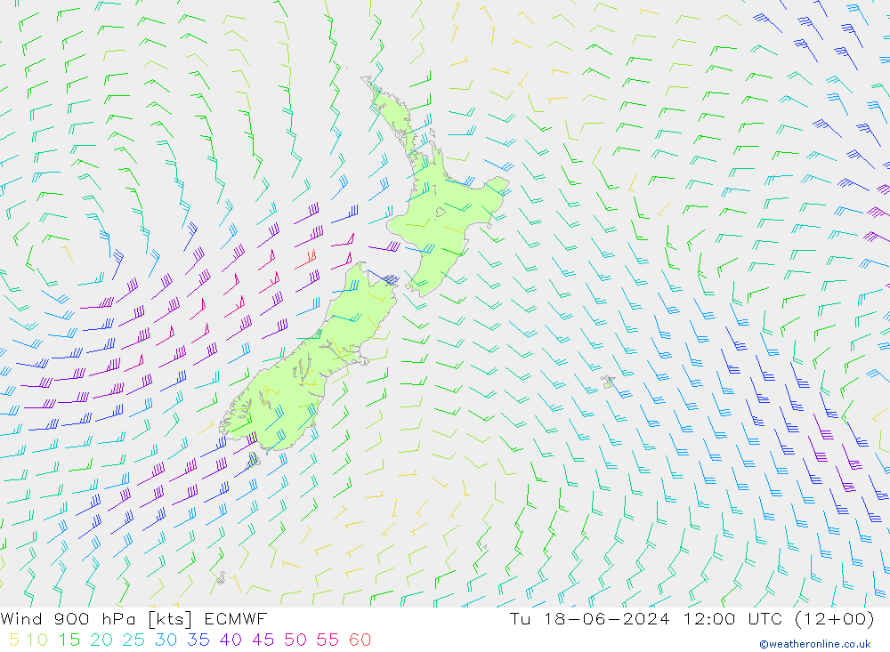 Viento 900 hPa ECMWF mar 18.06.2024 12 UTC