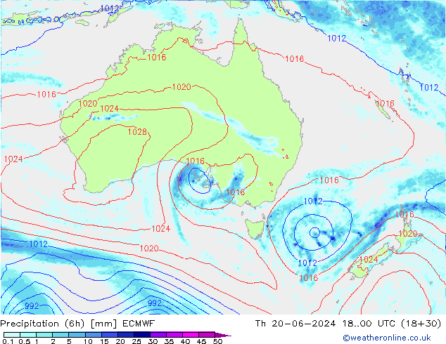 Z500/Yağmur (+YB)/Z850 ECMWF Per 20.06.2024 00 UTC