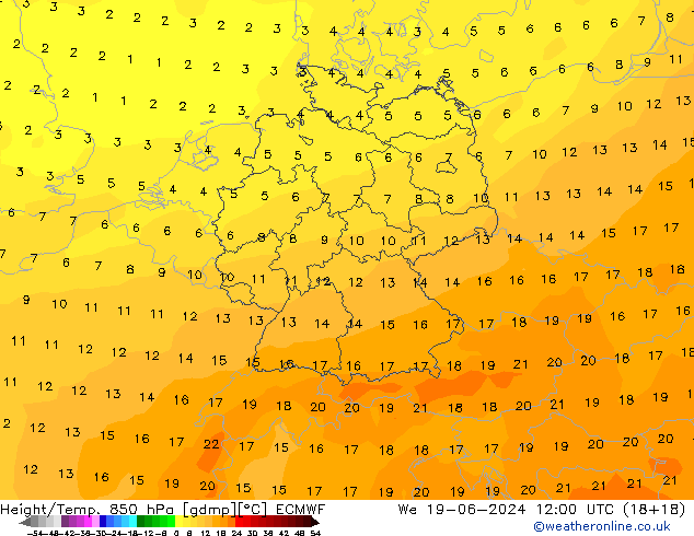 Z500/Rain (+SLP)/Z850 ECMWF mié 19.06.2024 12 UTC