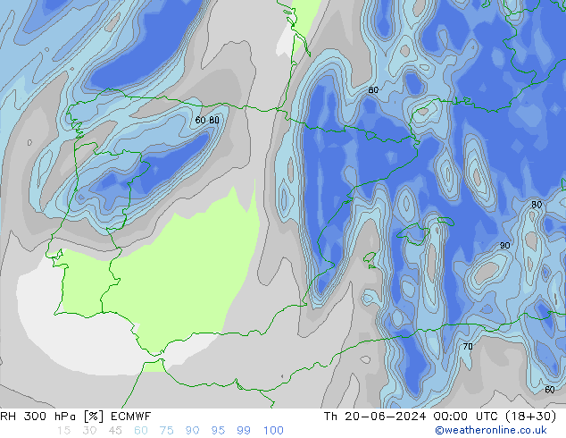 RH 300 hPa ECMWF Do 20.06.2024 00 UTC