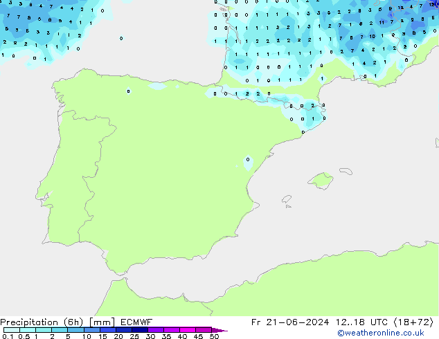 Precipitação (6h) ECMWF Sex 21.06.2024 18 UTC