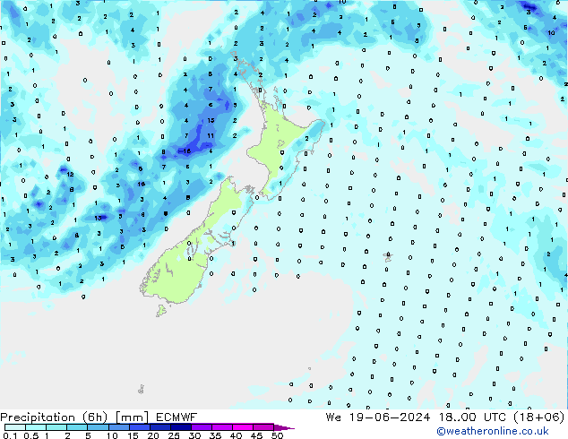 Z500/Rain (+SLP)/Z850 ECMWF ср 19.06.2024 00 UTC