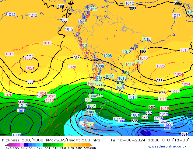 Thck 500-1000hPa ECMWF  18.06.2024 18 UTC