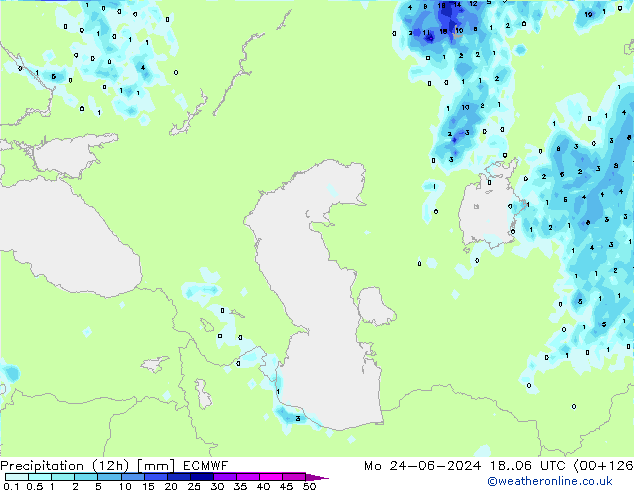 opad (12h) ECMWF pon. 24.06.2024 06 UTC