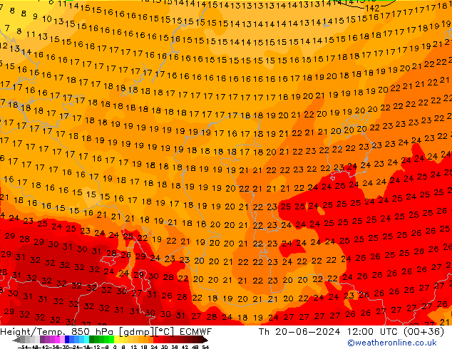 Z500/Rain (+SLP)/Z850 ECMWF Qui 20.06.2024 12 UTC