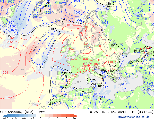 tendencja ECMWF wto. 25.06.2024 00 UTC