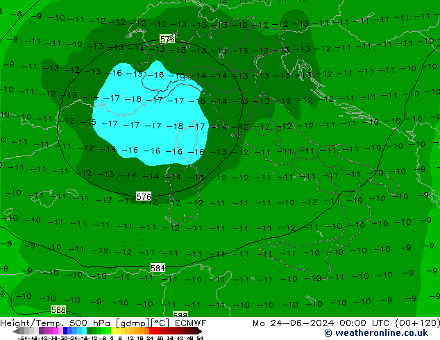 Z500/Regen(+SLP)/Z850 ECMWF ma 24.06.2024 00 UTC