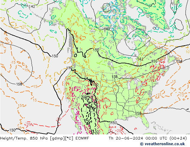 Z500/Rain (+SLP)/Z850 ECMWF Th 20.06.2024 00 UTC