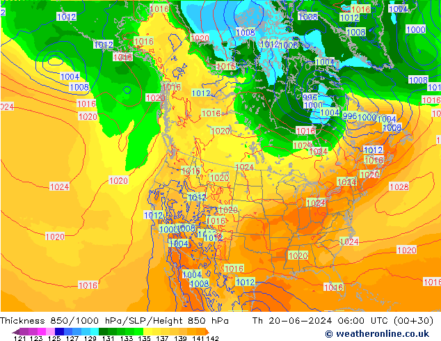 Thck 850-1000 hPa ECMWF  20.06.2024 06 UTC