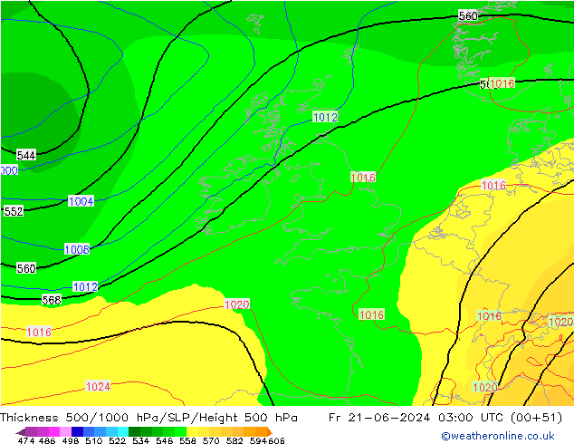 Thck 500-1000гПа ECMWF пт 21.06.2024 03 UTC