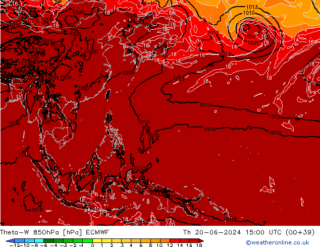 Theta-W 850hPa ECMWF Th 20.06.2024 15 UTC