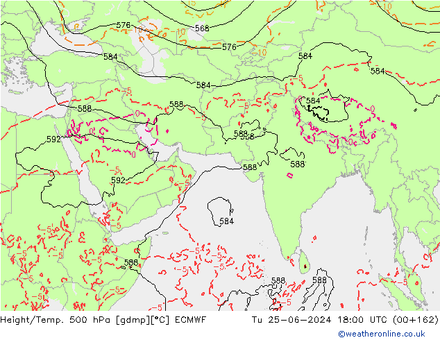 Z500/Rain (+SLP)/Z850 ECMWF Ter 25.06.2024 18 UTC