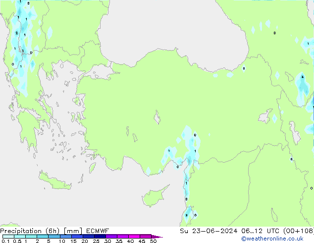 Z500/Rain (+SLP)/Z850 ECMWF Su 23.06.2024 12 UTC