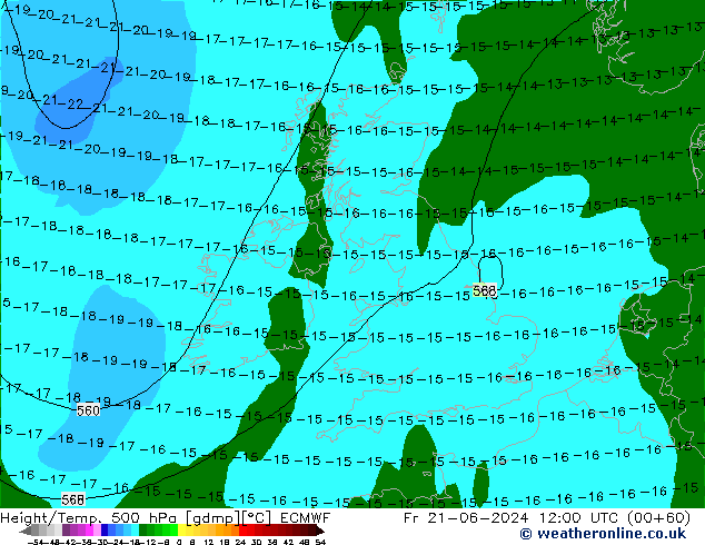 Z500/Rain (+SLP)/Z850 ECMWF ven 21.06.2024 12 UTC