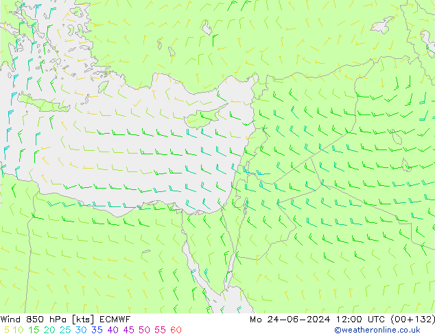 Wind 850 hPa ECMWF ma 24.06.2024 12 UTC