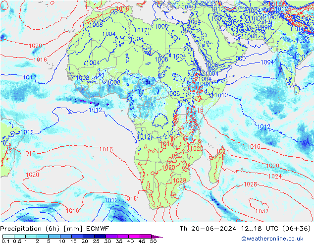 Z500/Rain (+SLP)/Z850 ECMWF Th 20.06.2024 18 UTC