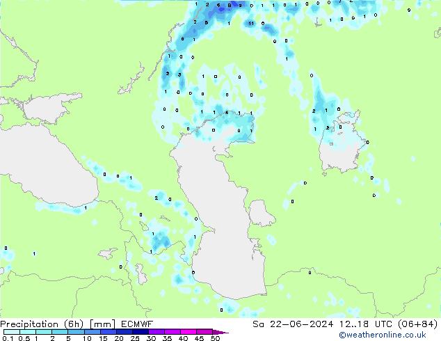 Z500/Rain (+SLP)/Z850 ECMWF So 22.06.2024 18 UTC